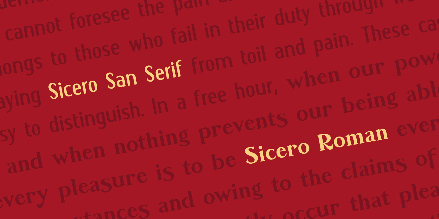 Beispiel einer Sicero Sans-Schriftart